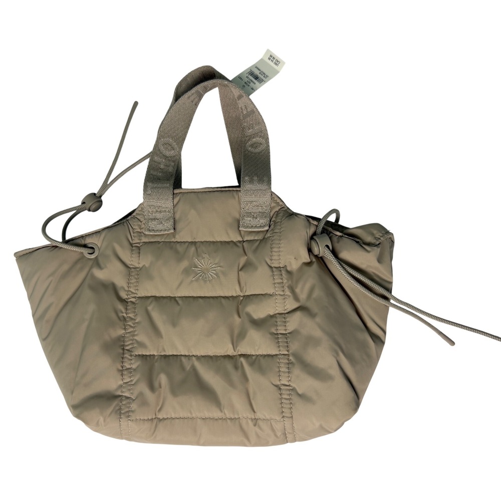 aerie Quilted Tote in Taupe Brown